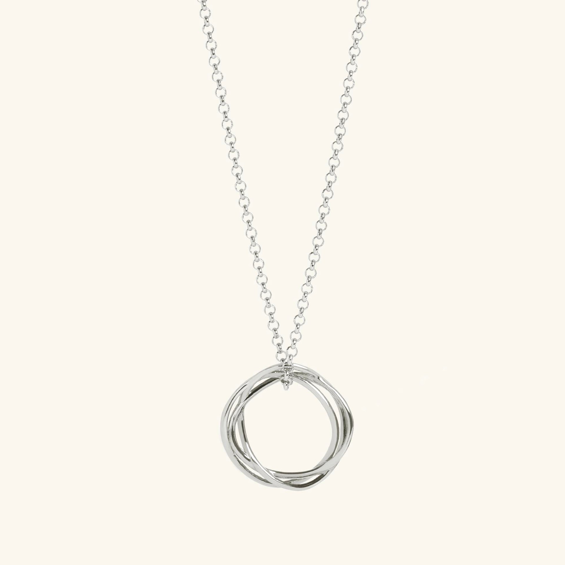 Karma Circle Necklace Silver