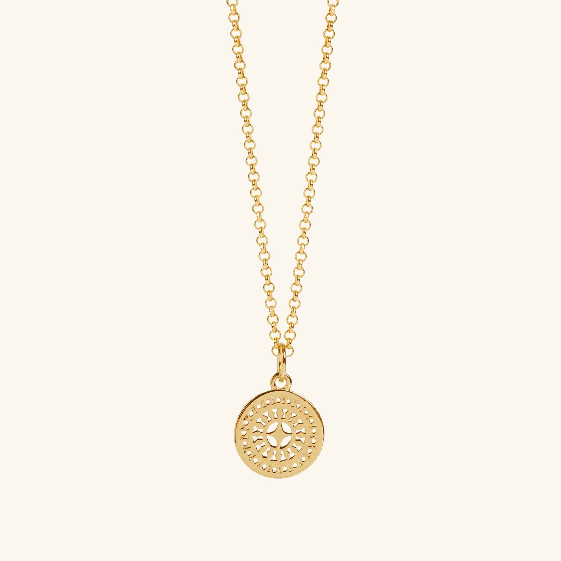 Mini Ancient Sun Necklace Gold