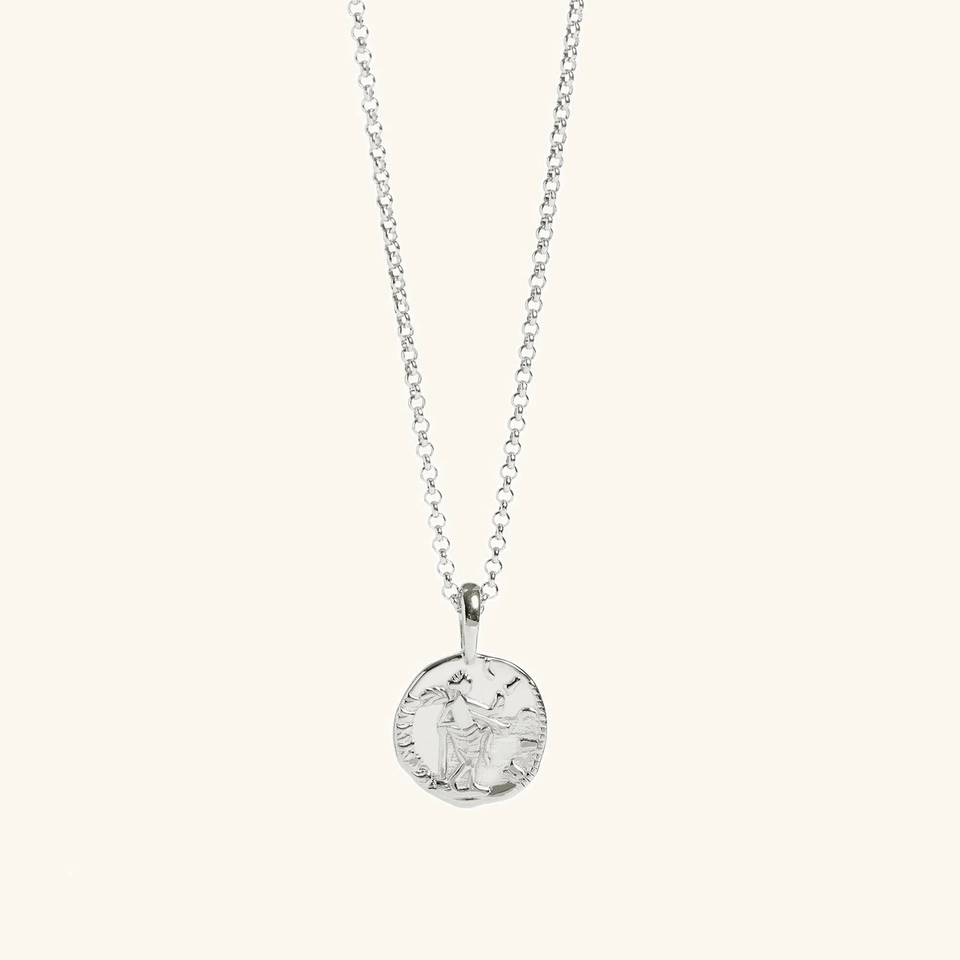 Venus Coin Necklace Sterling Silver