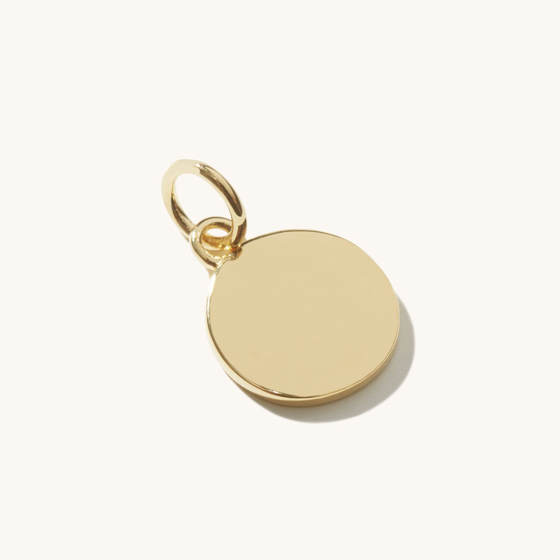 Mini Personalised Disc Pendant Gold
