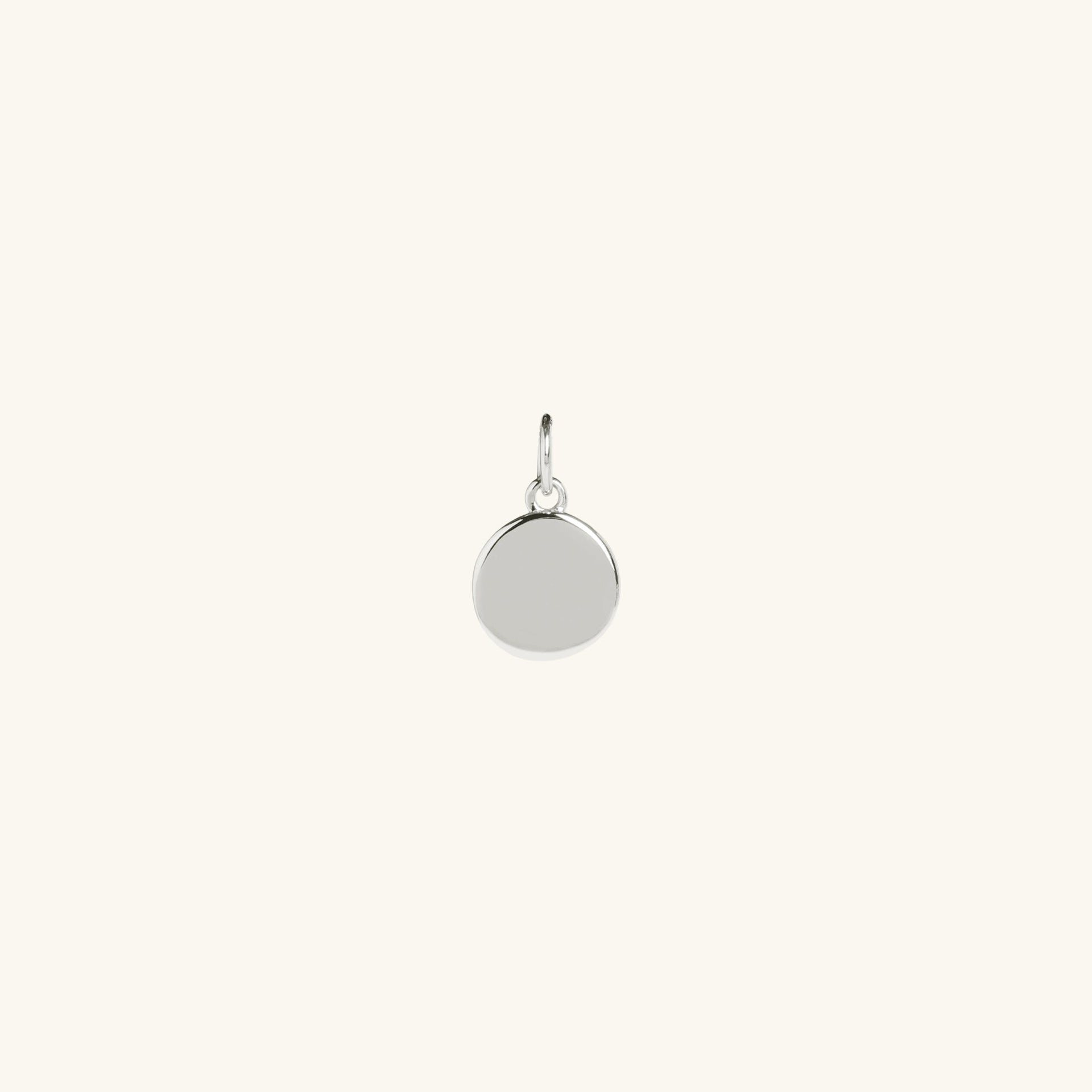 Initial Disc Pendant Silver