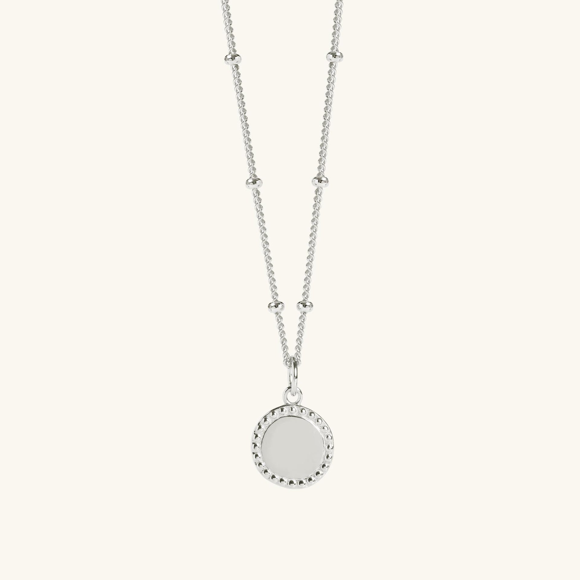 Friendship Necklace in Silver With Bead Chain