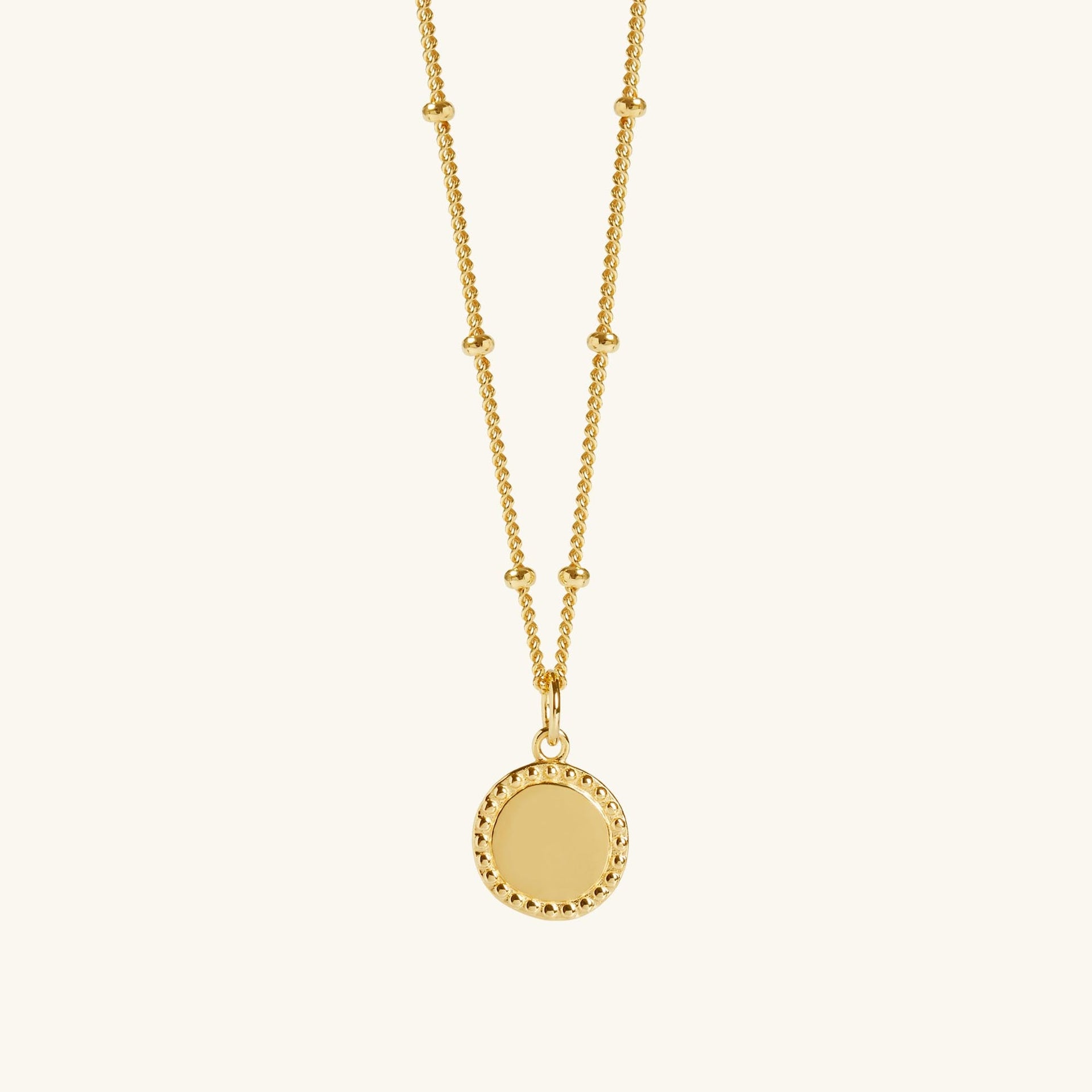Gold Friendship Necklace With Bead Chain