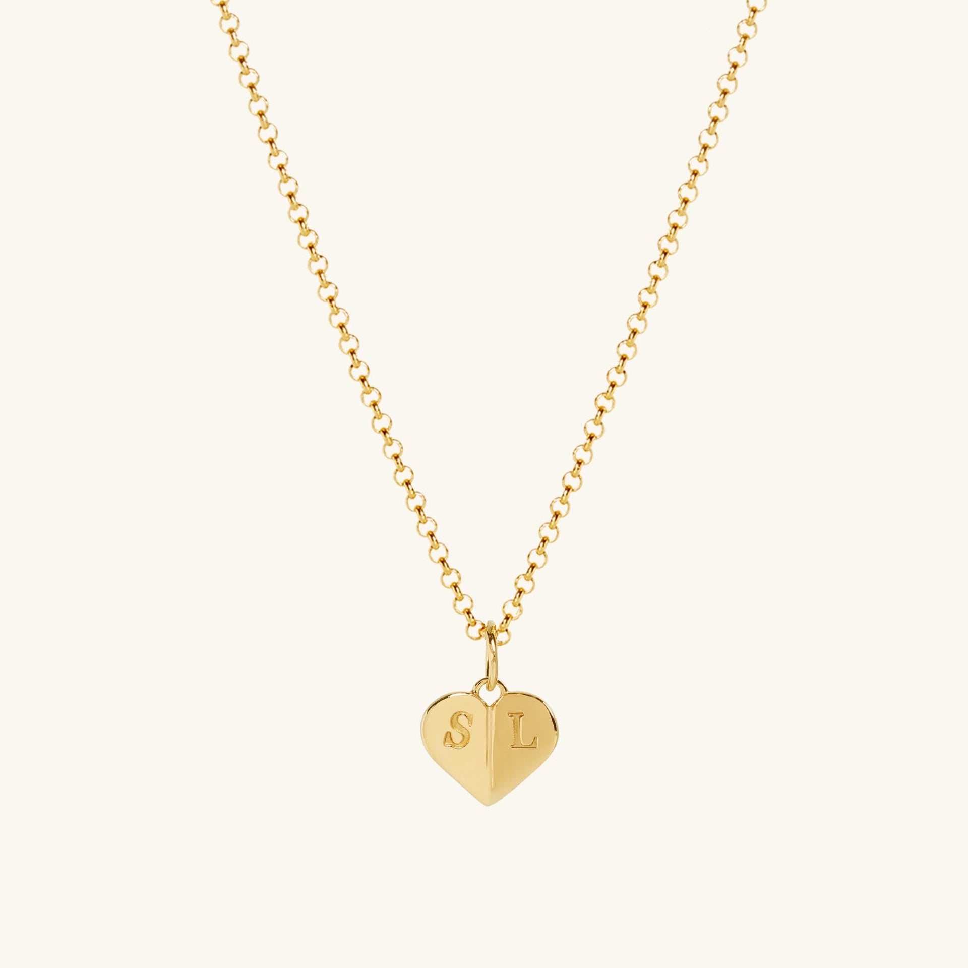 Mini Heart Necklace Gold