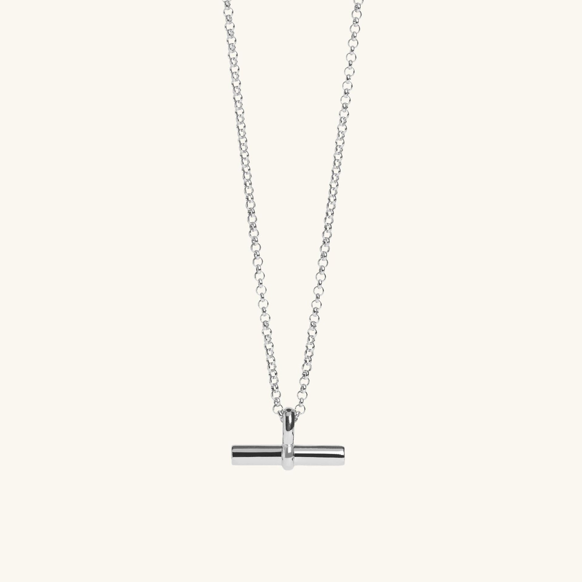 T-Bar Necklace Silver