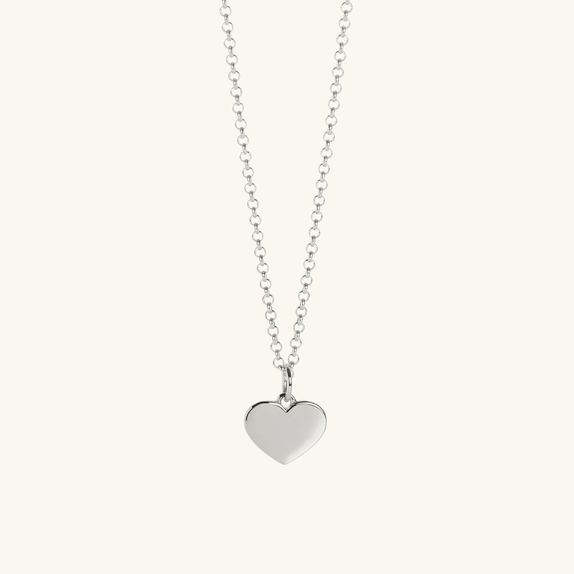 Heart Necklace Silver