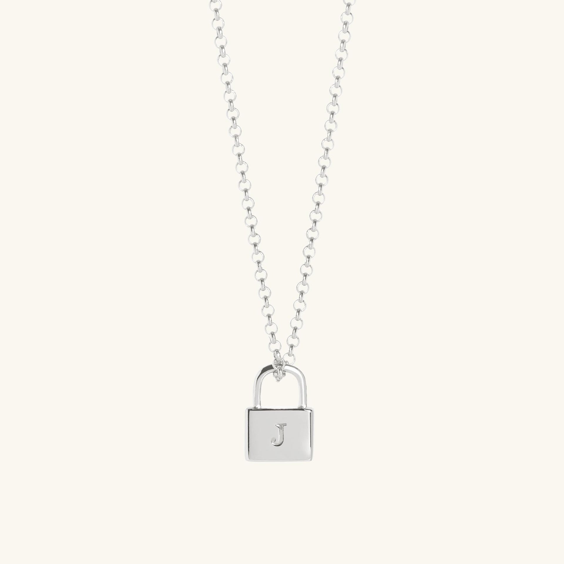 Padlock Necklace Silver