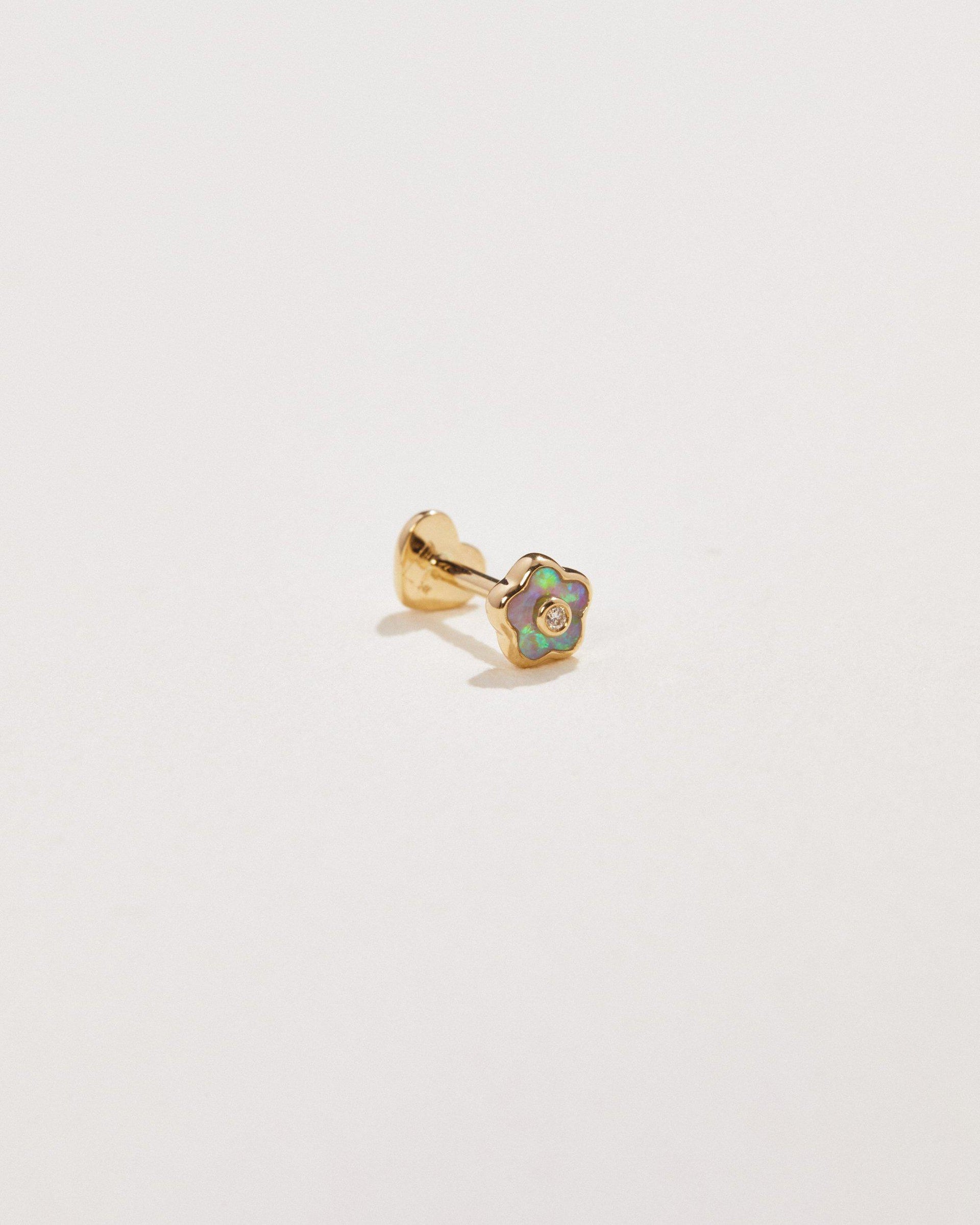 Flower Diamond Stud