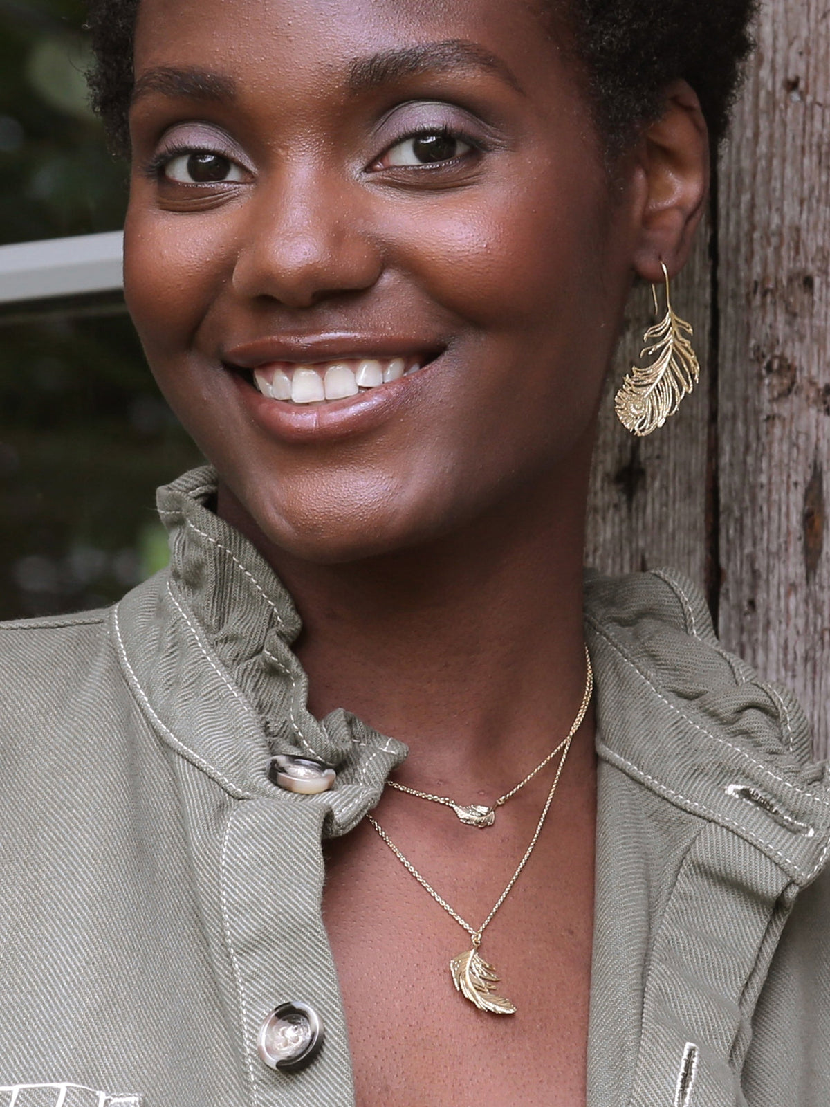 Peacock Feather Hook Earrings