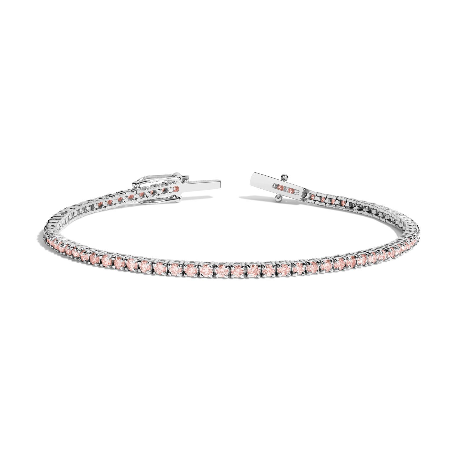 Lab Grown Pink Diamond Tennis Bracelet
