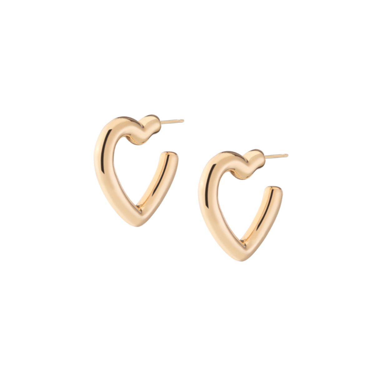 Pillow Heart Hoop Earrings