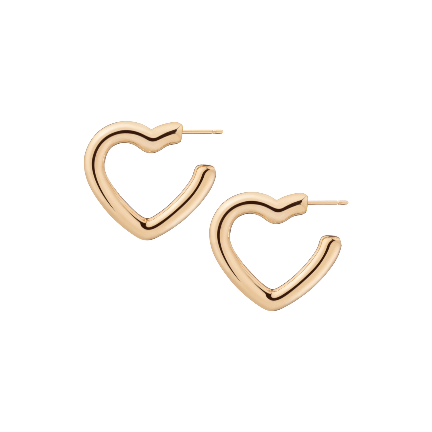 Pillow Heart Hoop Earrings