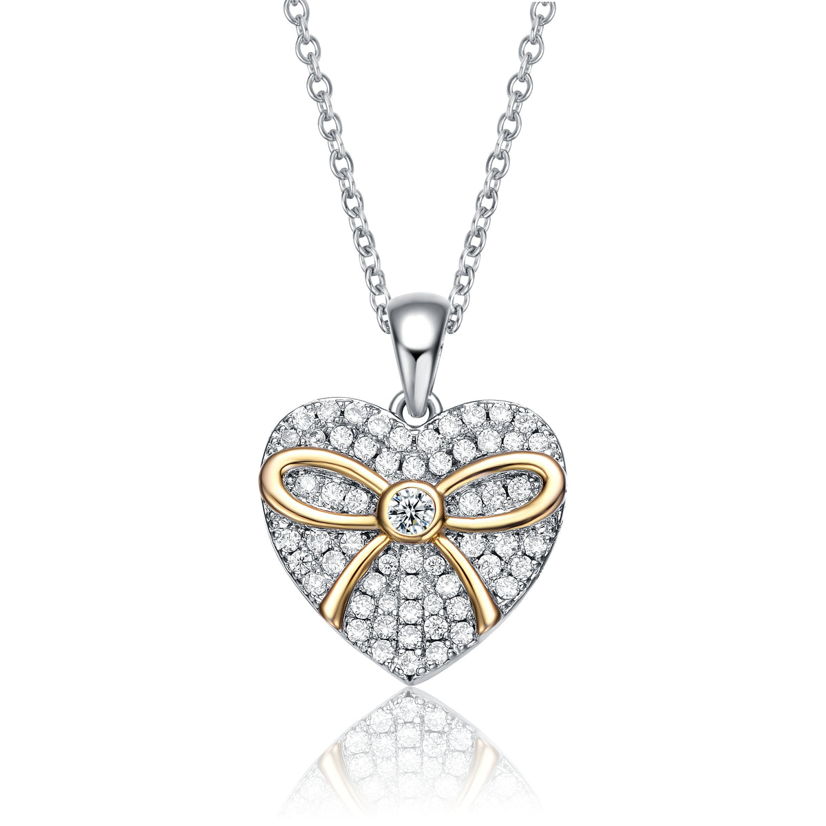 Vilette Classic Heart Bow Necklace