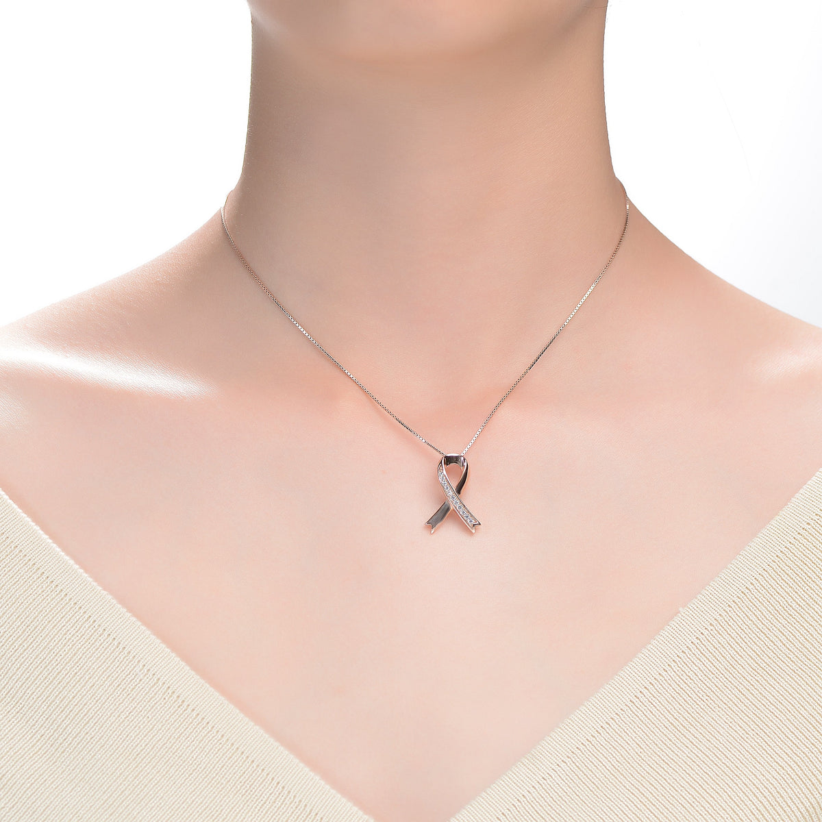 Camille Loop Ribbon Necklace