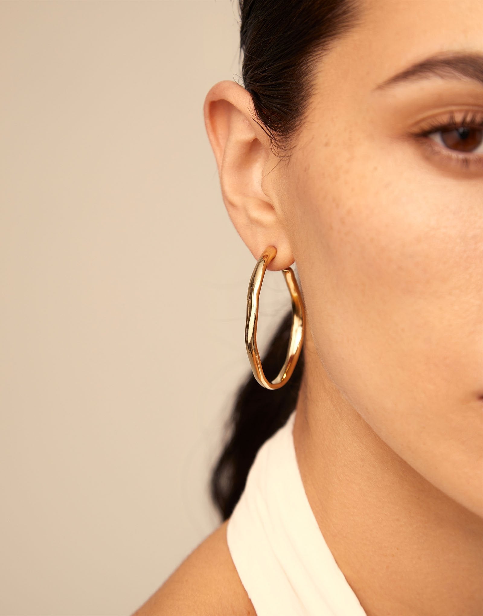 Open hoop earrings