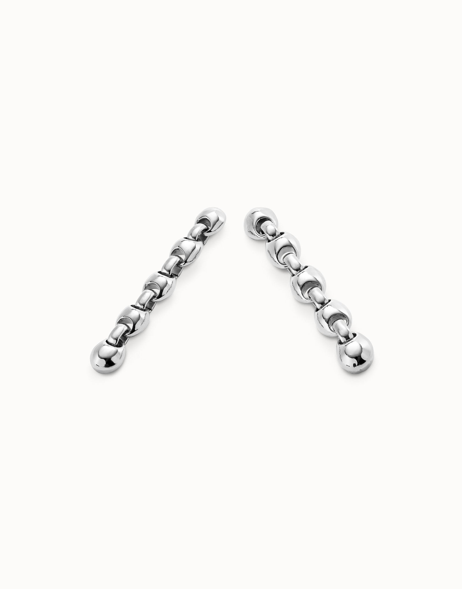 Drop earrings with bead shaped links