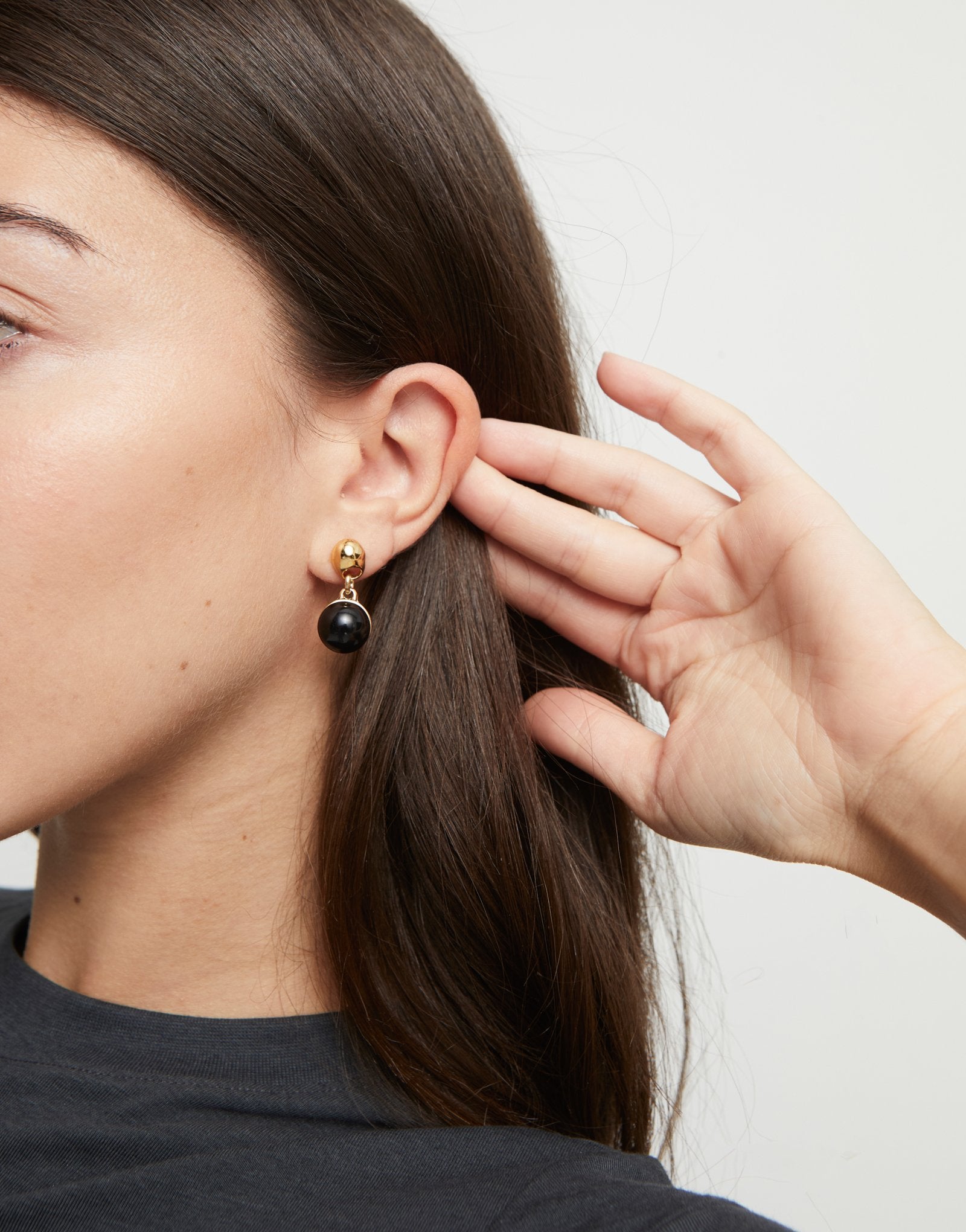 Drop earrings with two murano glass beads