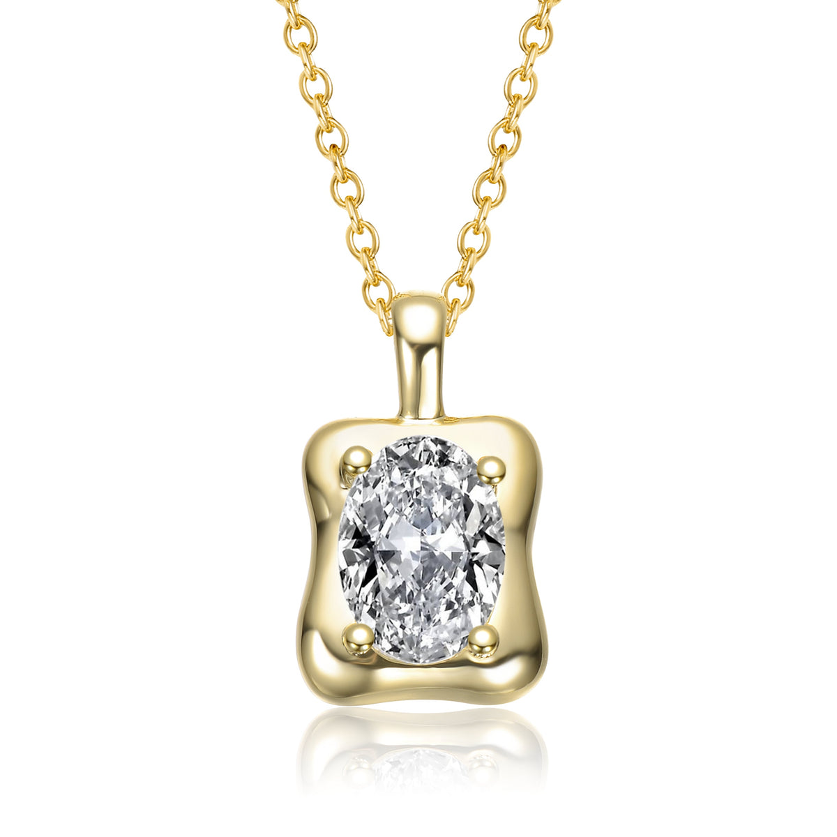 Paris Solitaire Couture Nouveau Pendant Necklace