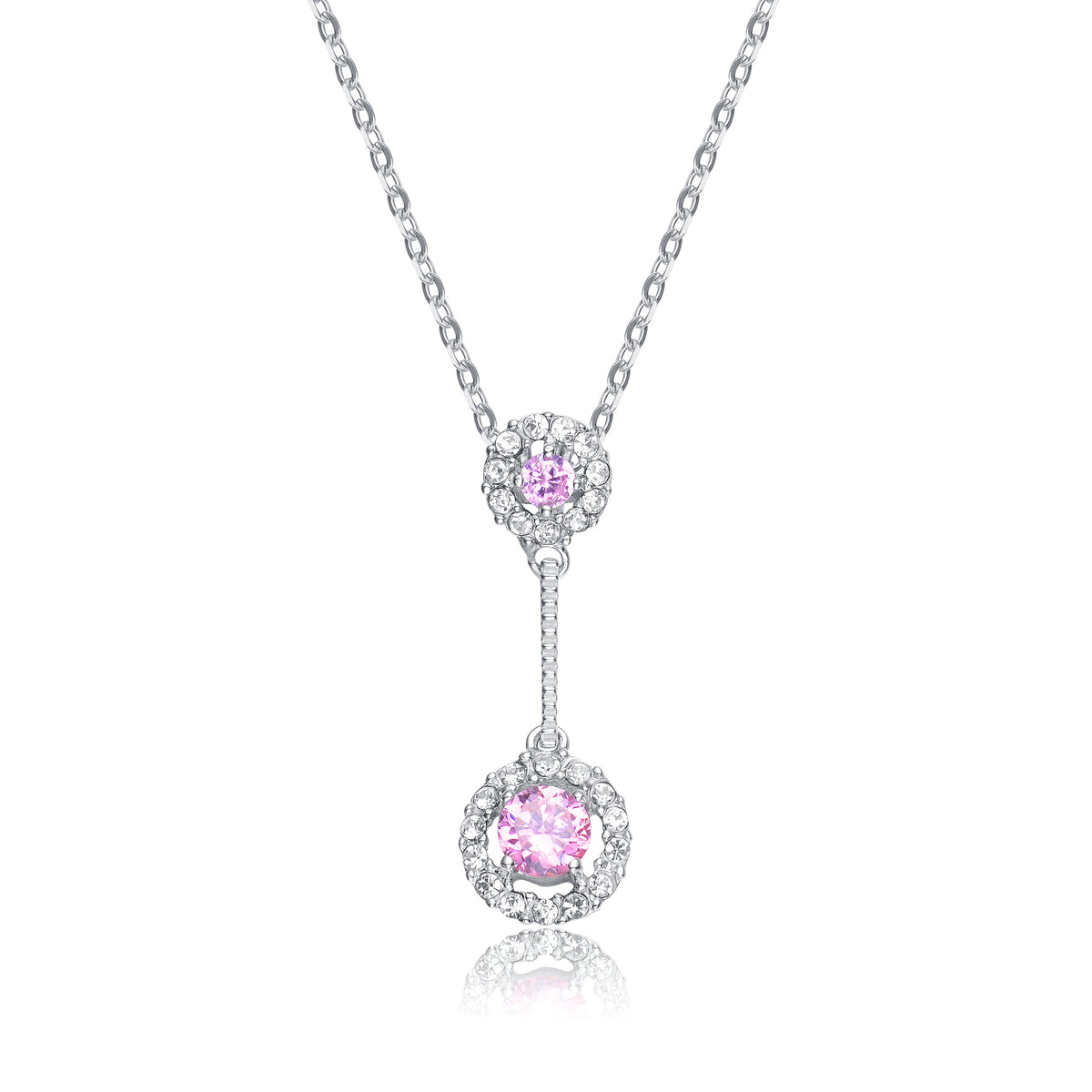 Marie Double Pink Drop Pendant