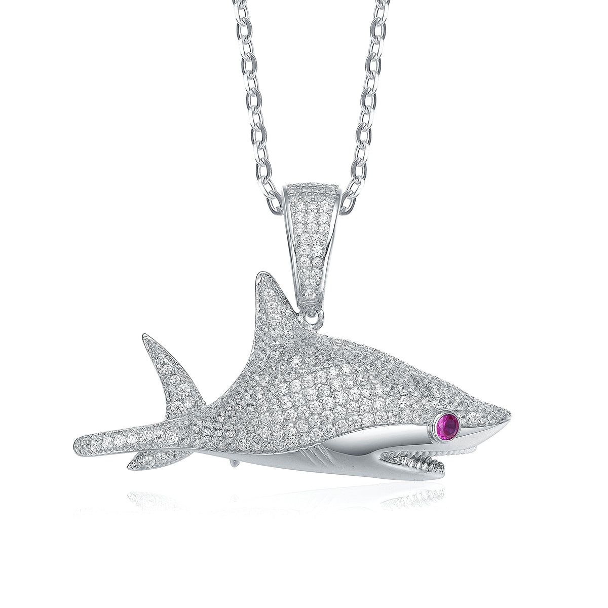 Marceline Ice Out Shark Pendant Necklace