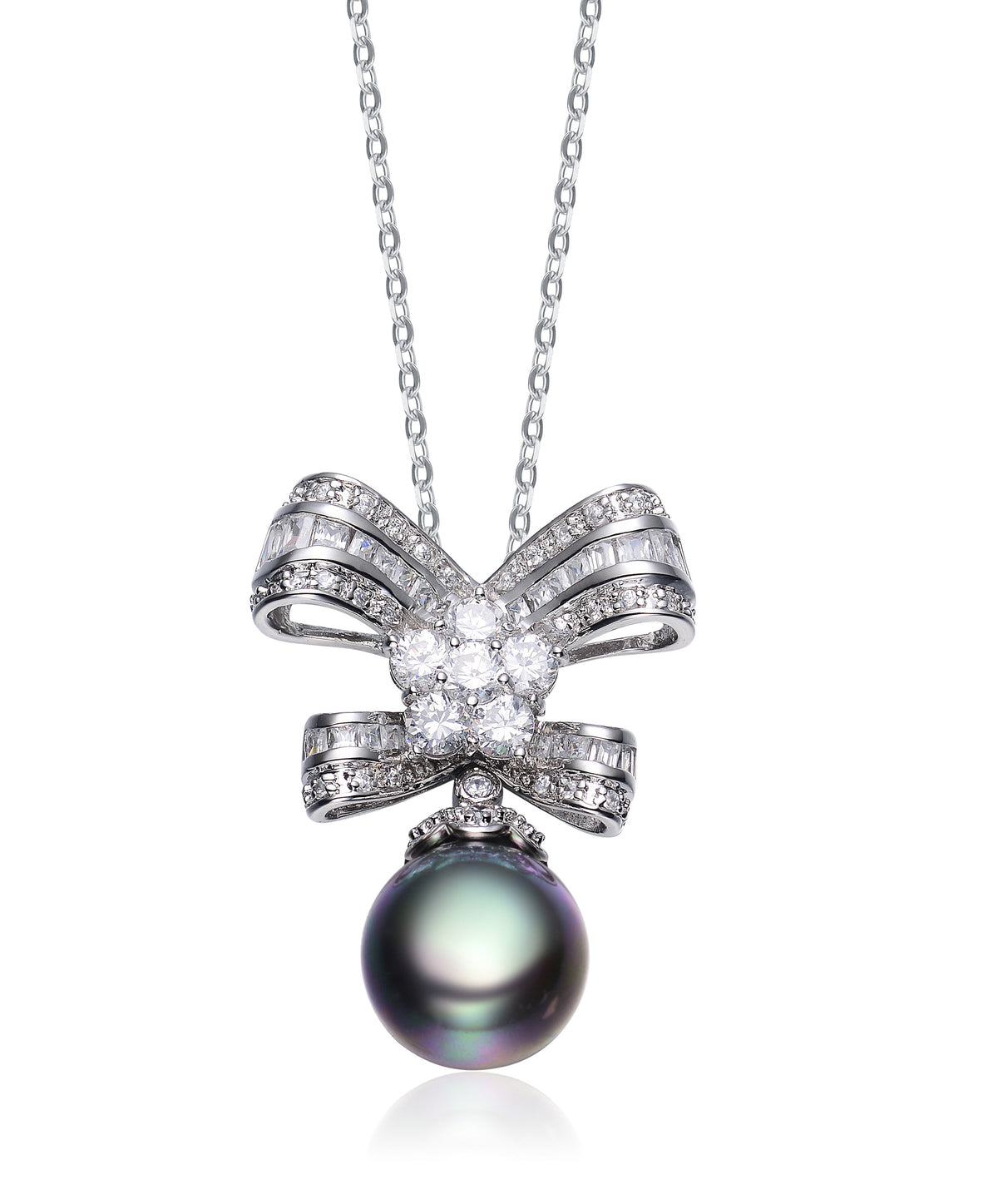 Antoinette Pearl Bow Necklace
