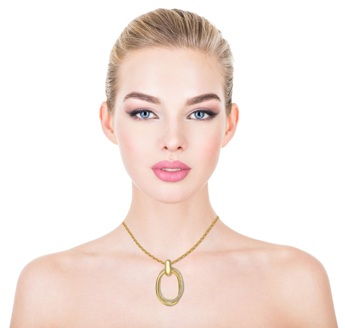 Vilette Eternity Circle Pendant Necklace