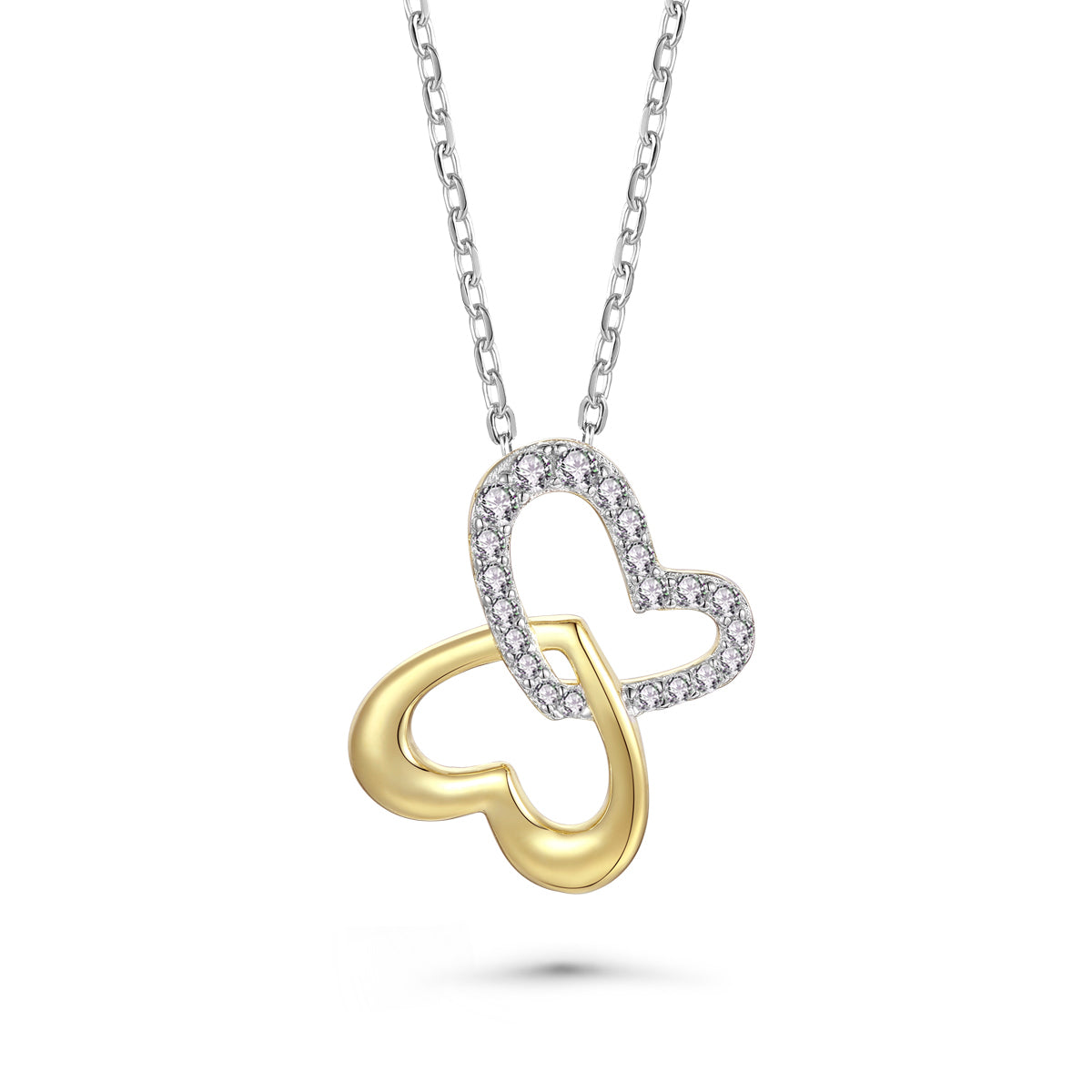 Louise Soulmate Butterfly Heart Necklace
