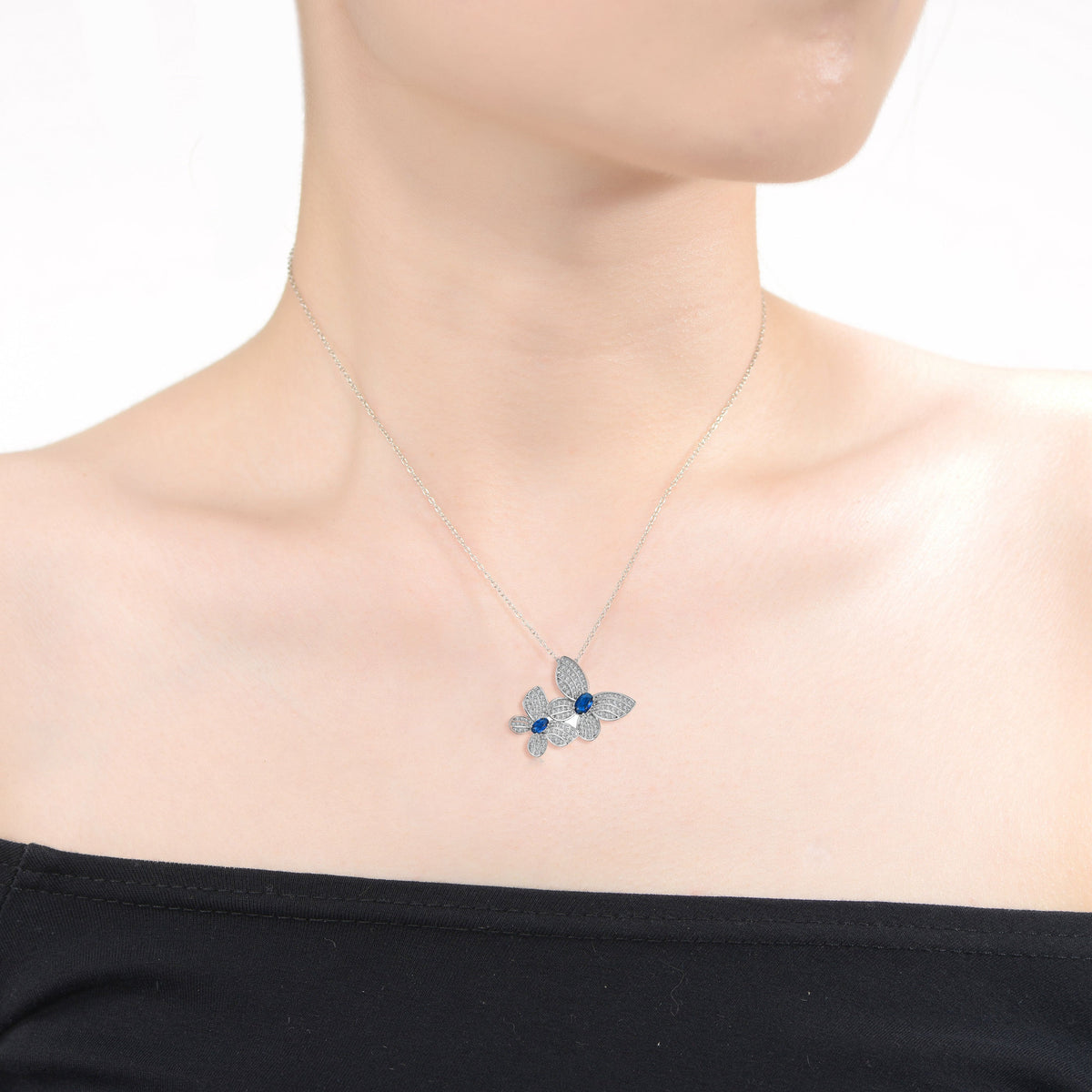 Odette Fluttering Butterfly Pendant Necklace