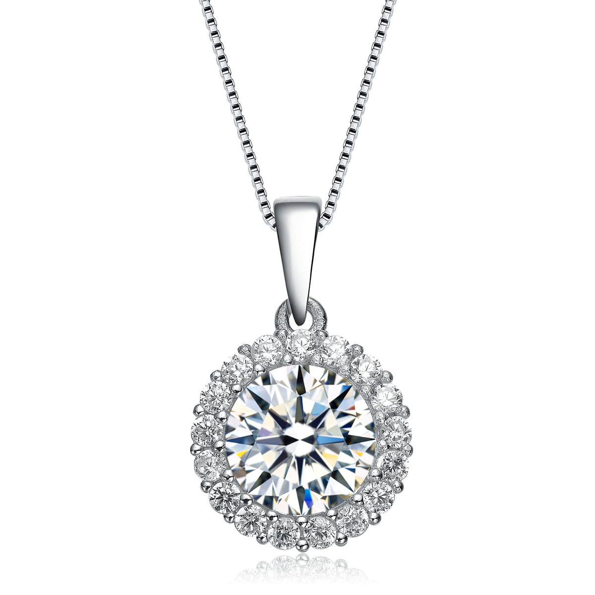 Adele Round Halo Pendant