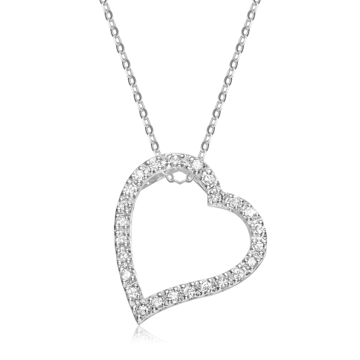 Louise Heart Contour Champagne Pendant