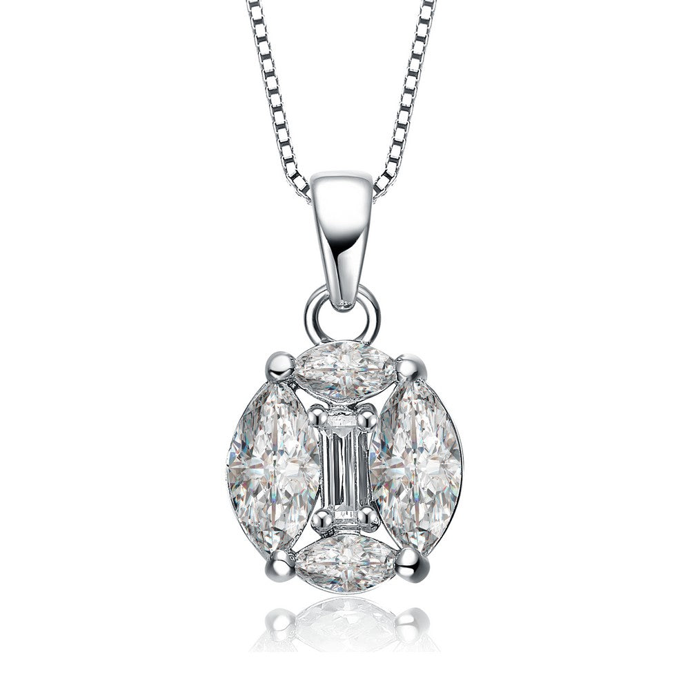 Denise Solitaire Link Round Pendant