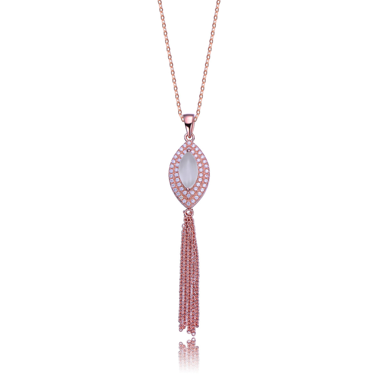 Nadine Frosted Tassel Collier Necklace