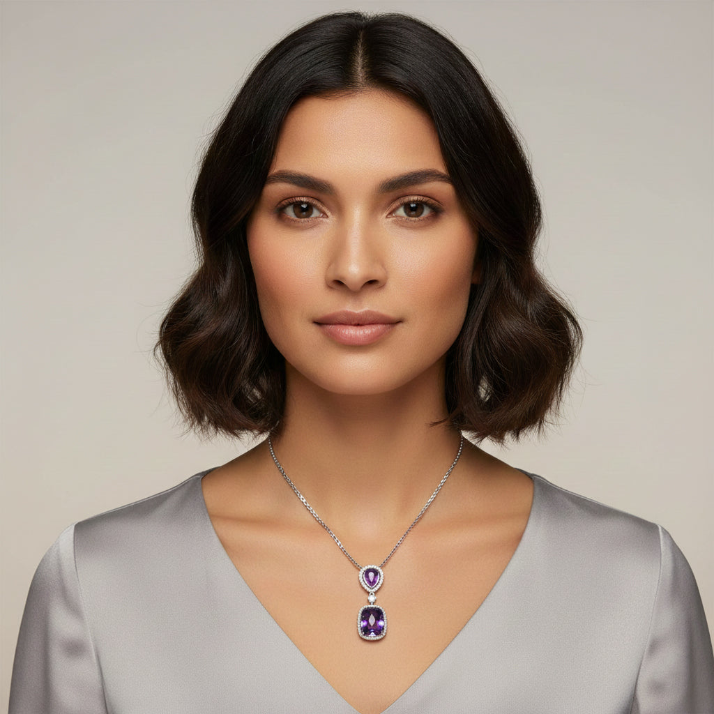 Juliette Purple Pendant Necklace