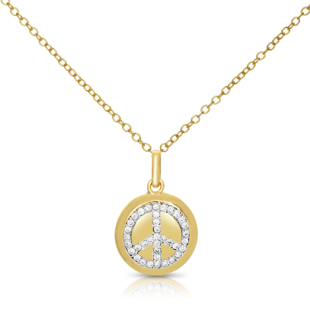 Elise Classic Peace Symbol Pendant Pendant