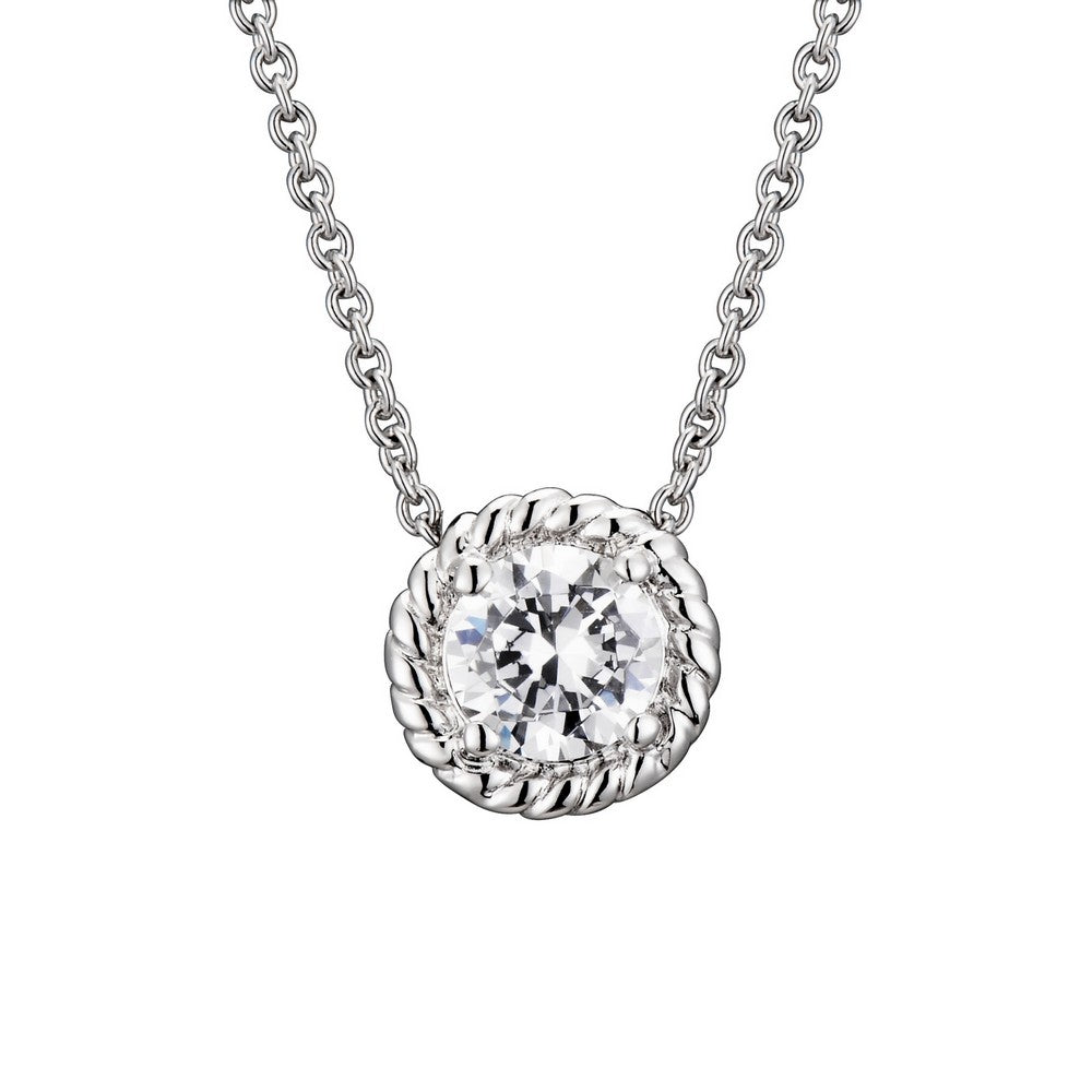 Celeste Midi Round Cable Stud Pendant