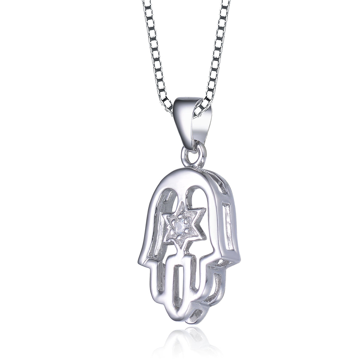 Margot Pavé Hamsa Pendentif Necklace