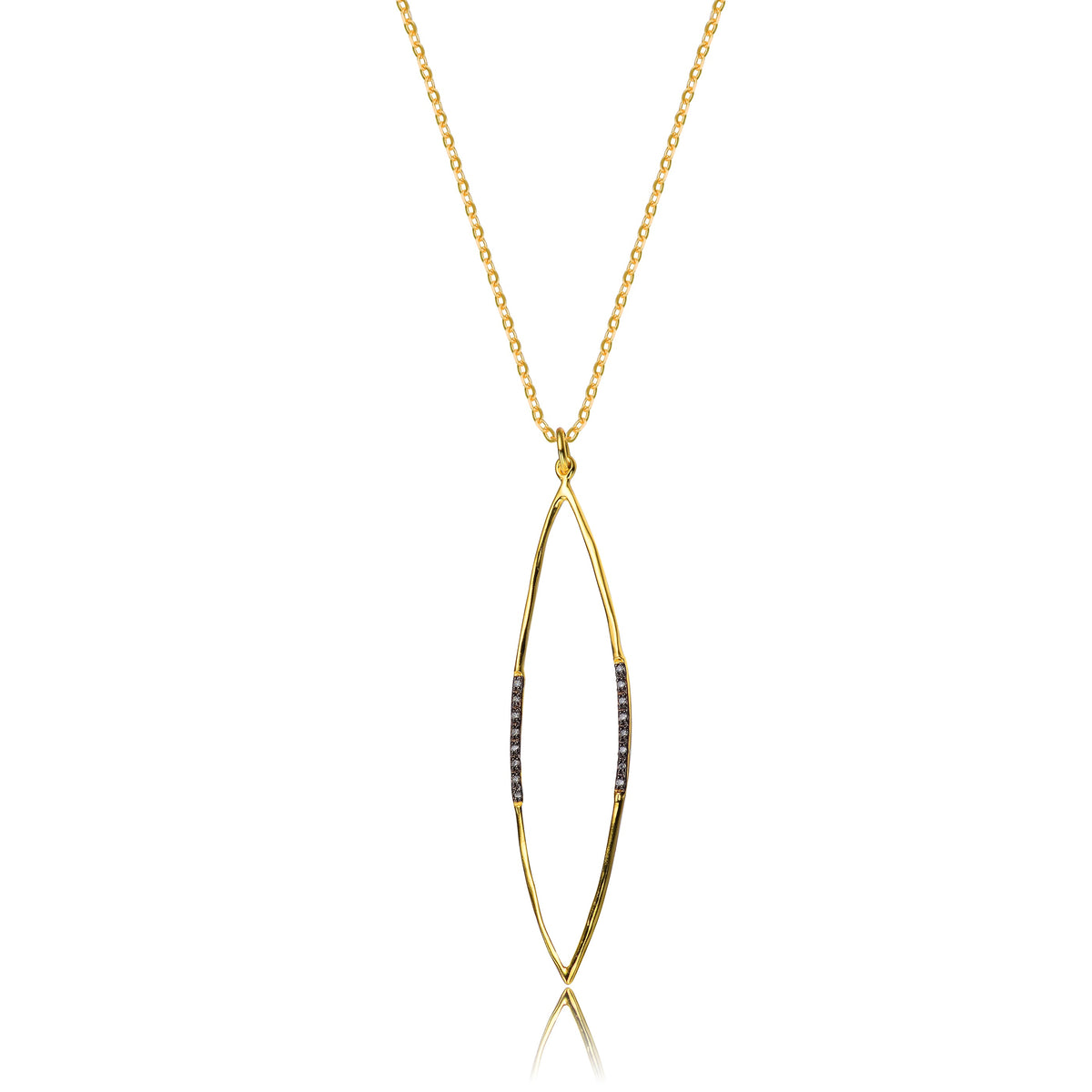 Vilette Minimalist Modern Long Loop Pendant Necklace