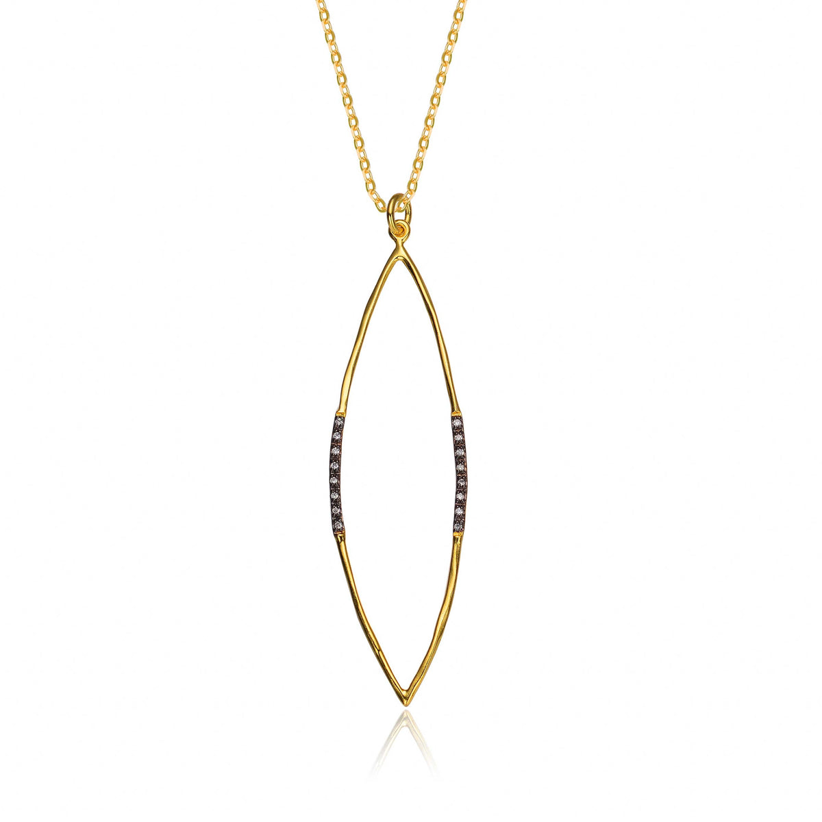 Vilette Minimalist Modern Long Loop Pendant Necklace