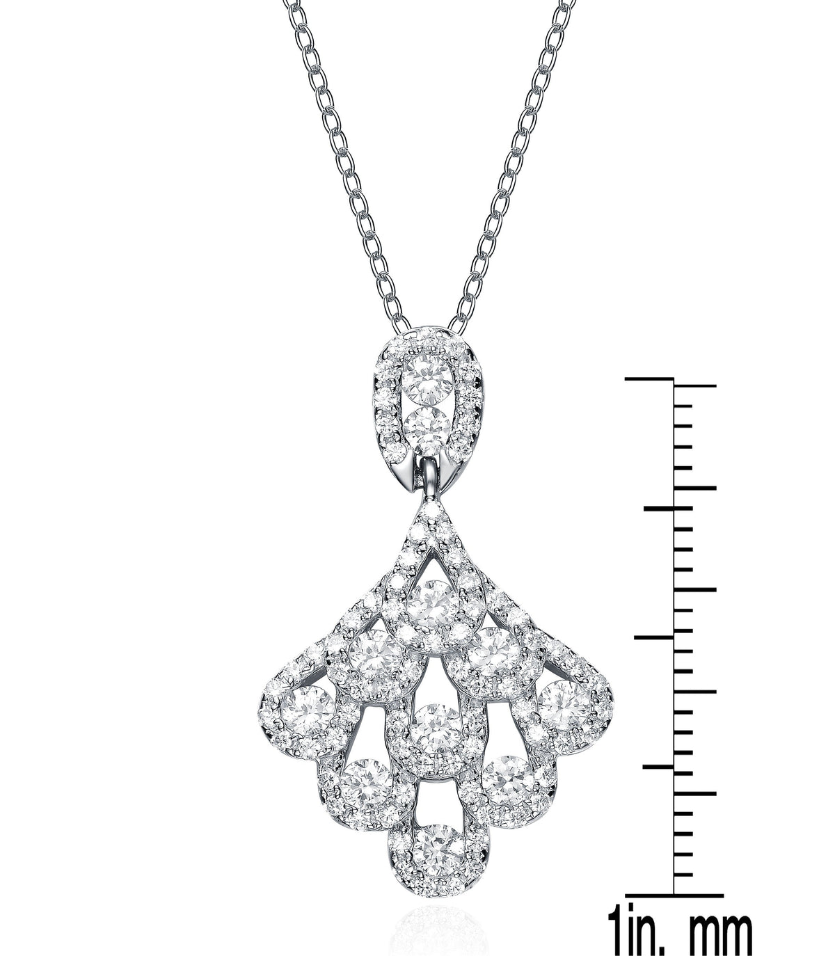 Elaine Pavé Chandelier Pendentif Necklace