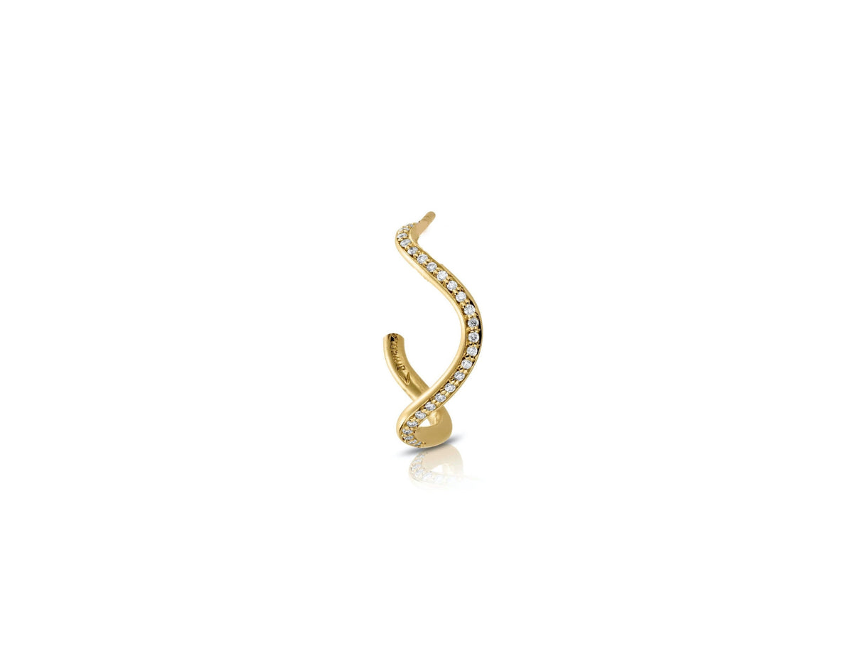 PETITE COMETE CREOLE PAVÉ EARRINGS