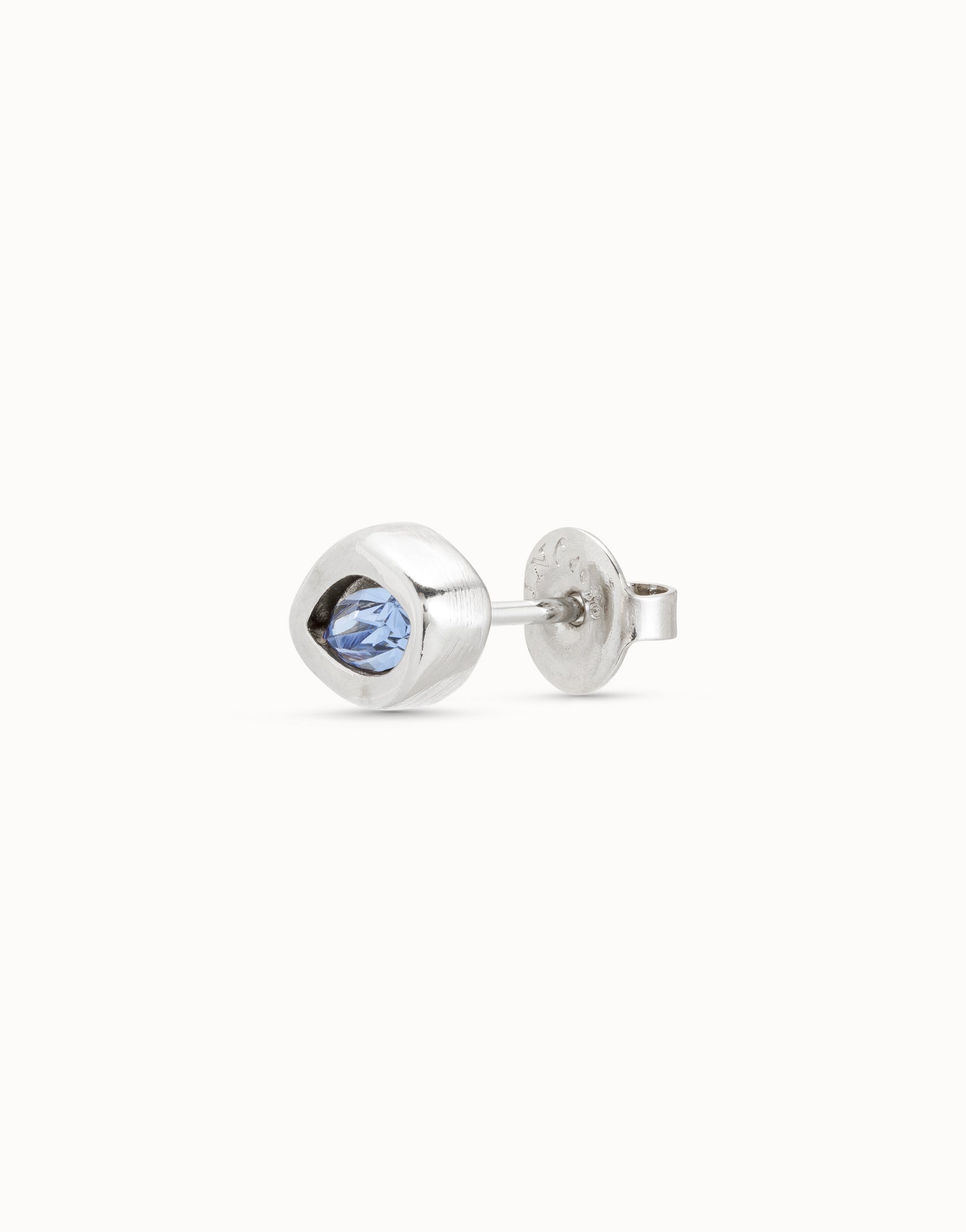 Single Stud Earring With Blue Stone