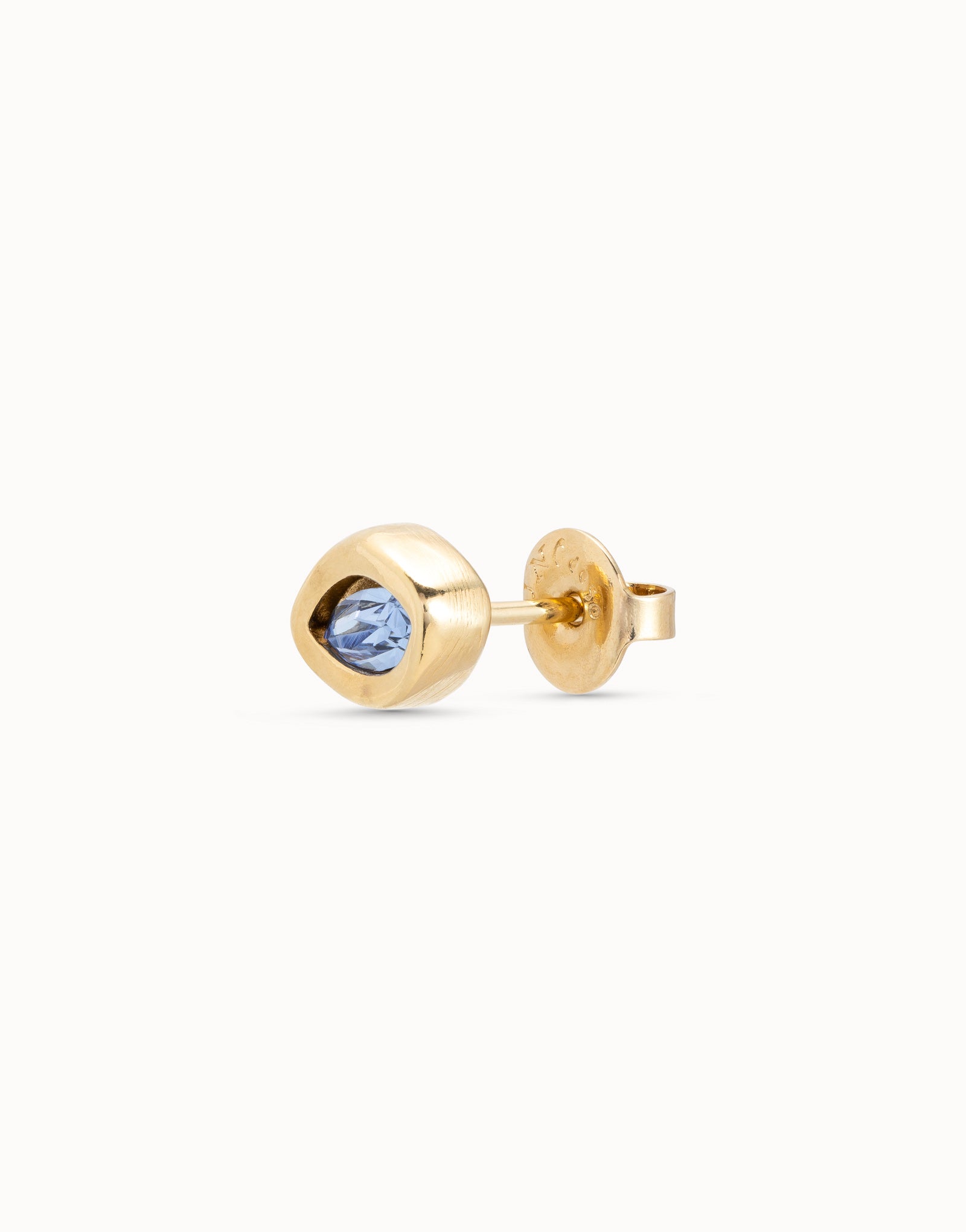 Single Stud Earring With Blue Stone