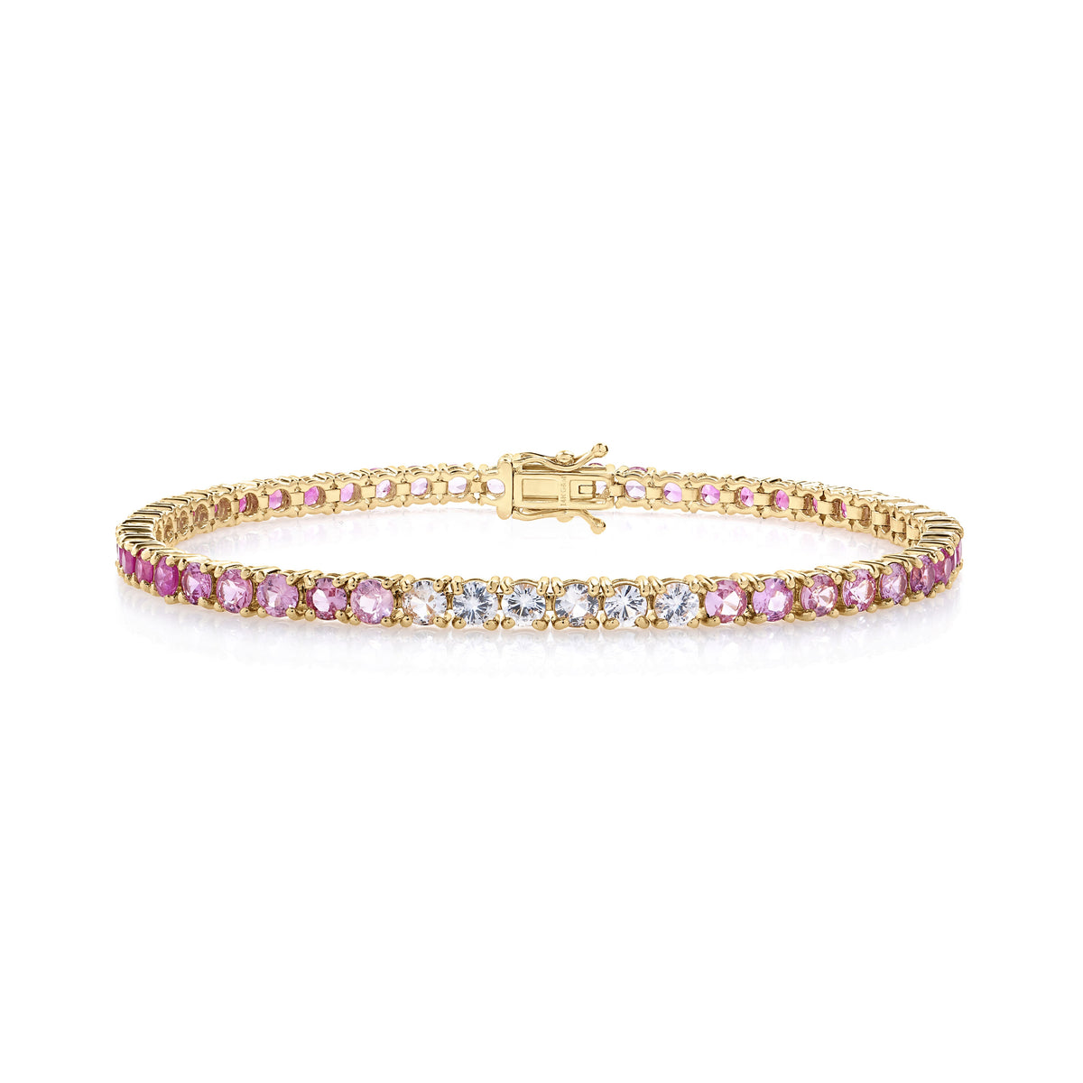 Pink Sapphire Ombre Tennis Bracelet