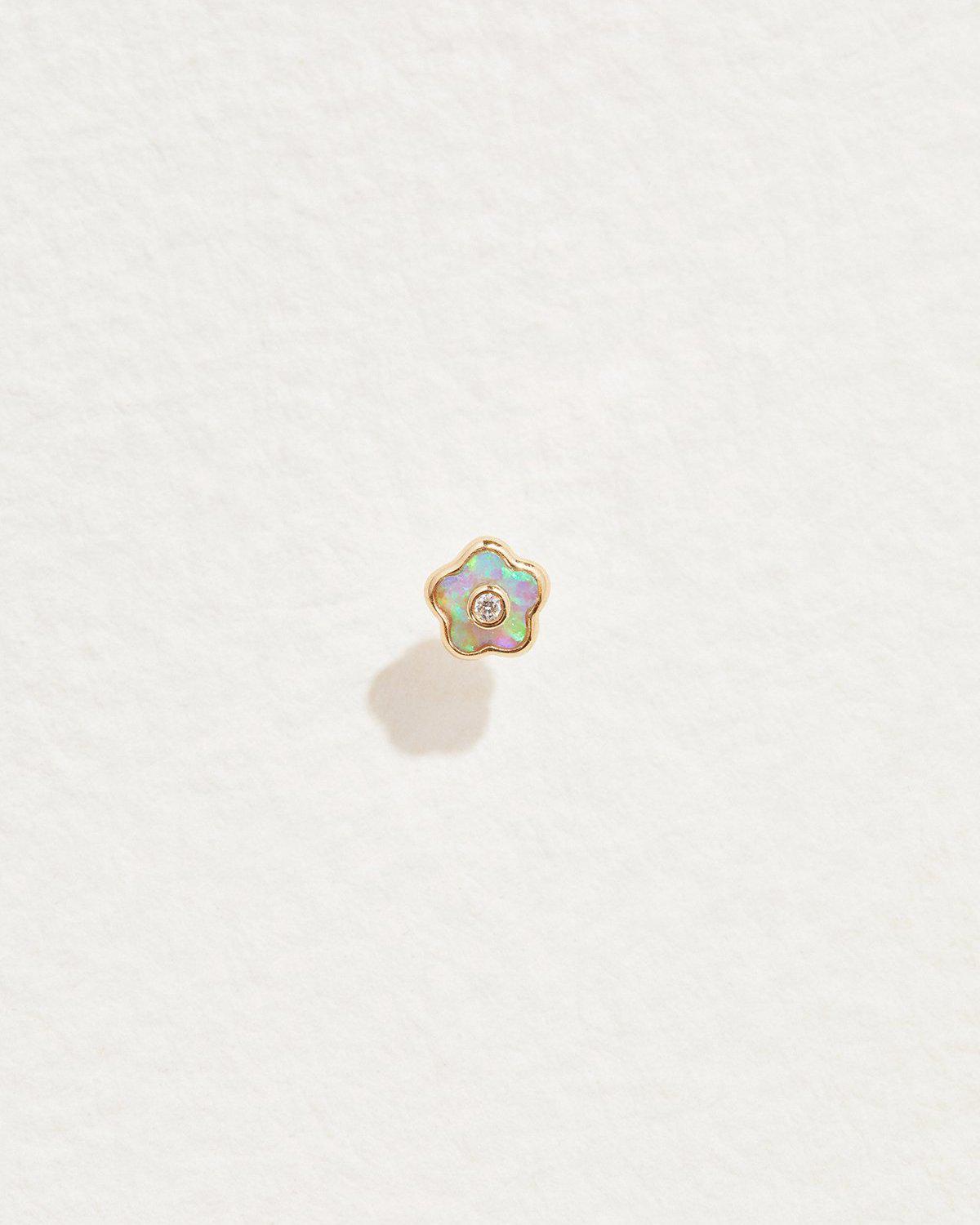 Flower Diamond Stud