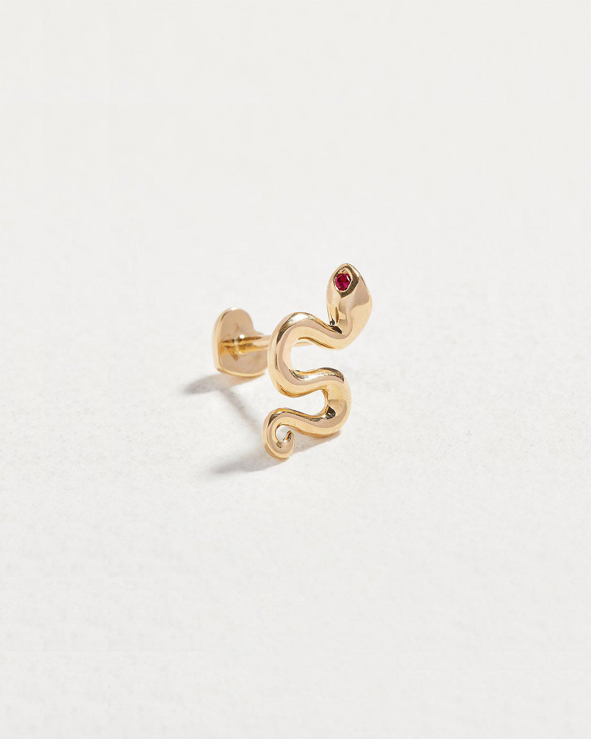 Serpent Ruby Stud