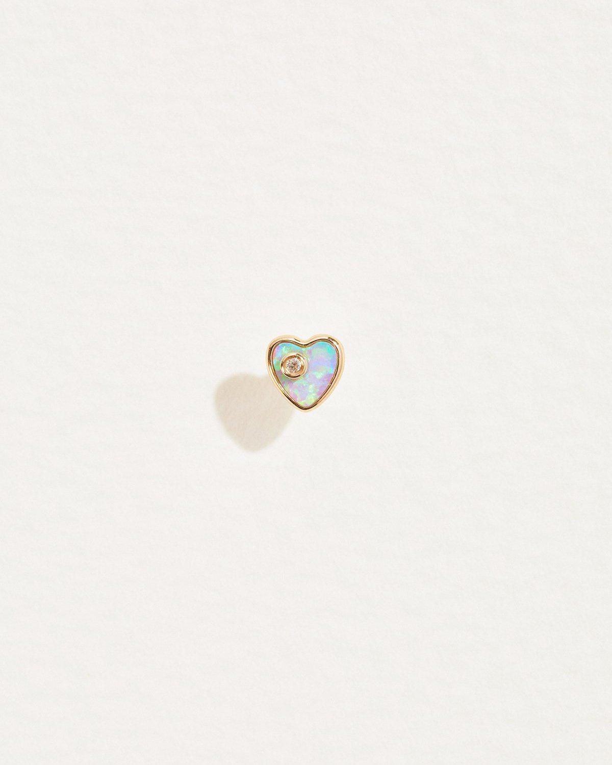 Heart Diamond Stud