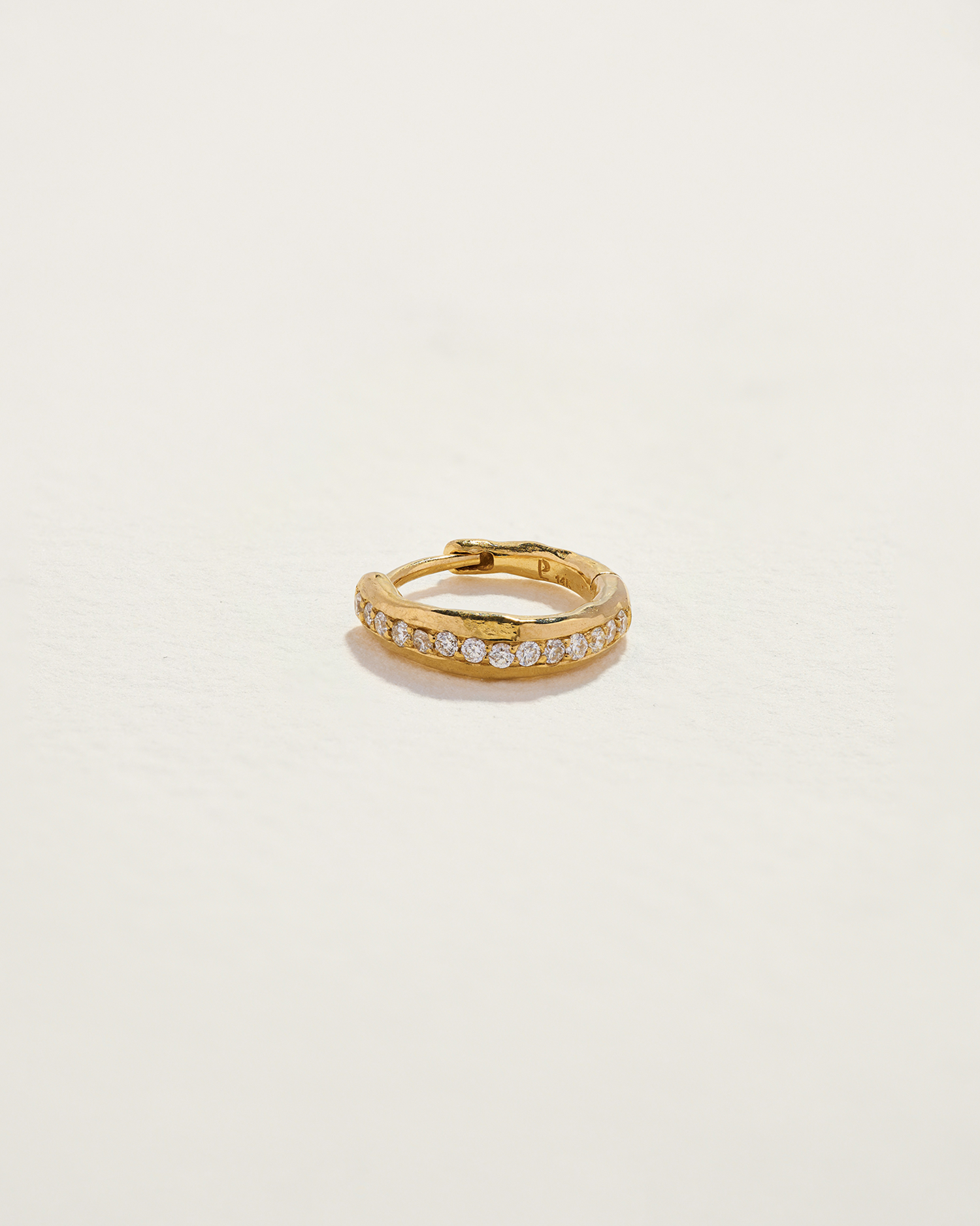 10mm Molten Pavé Huggie