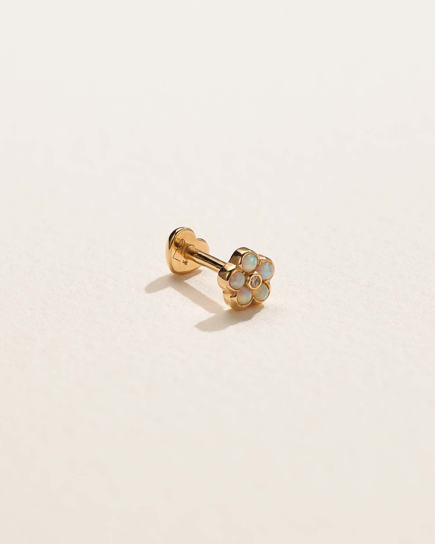Bezel Flower Stud