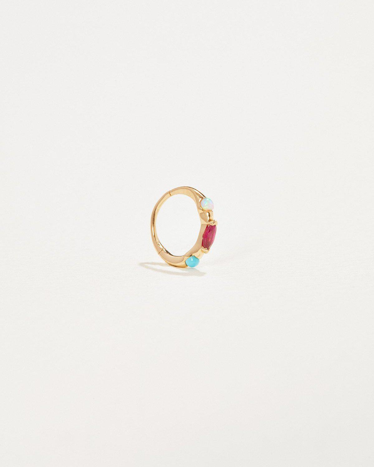 8mm Multi Stone Huggie