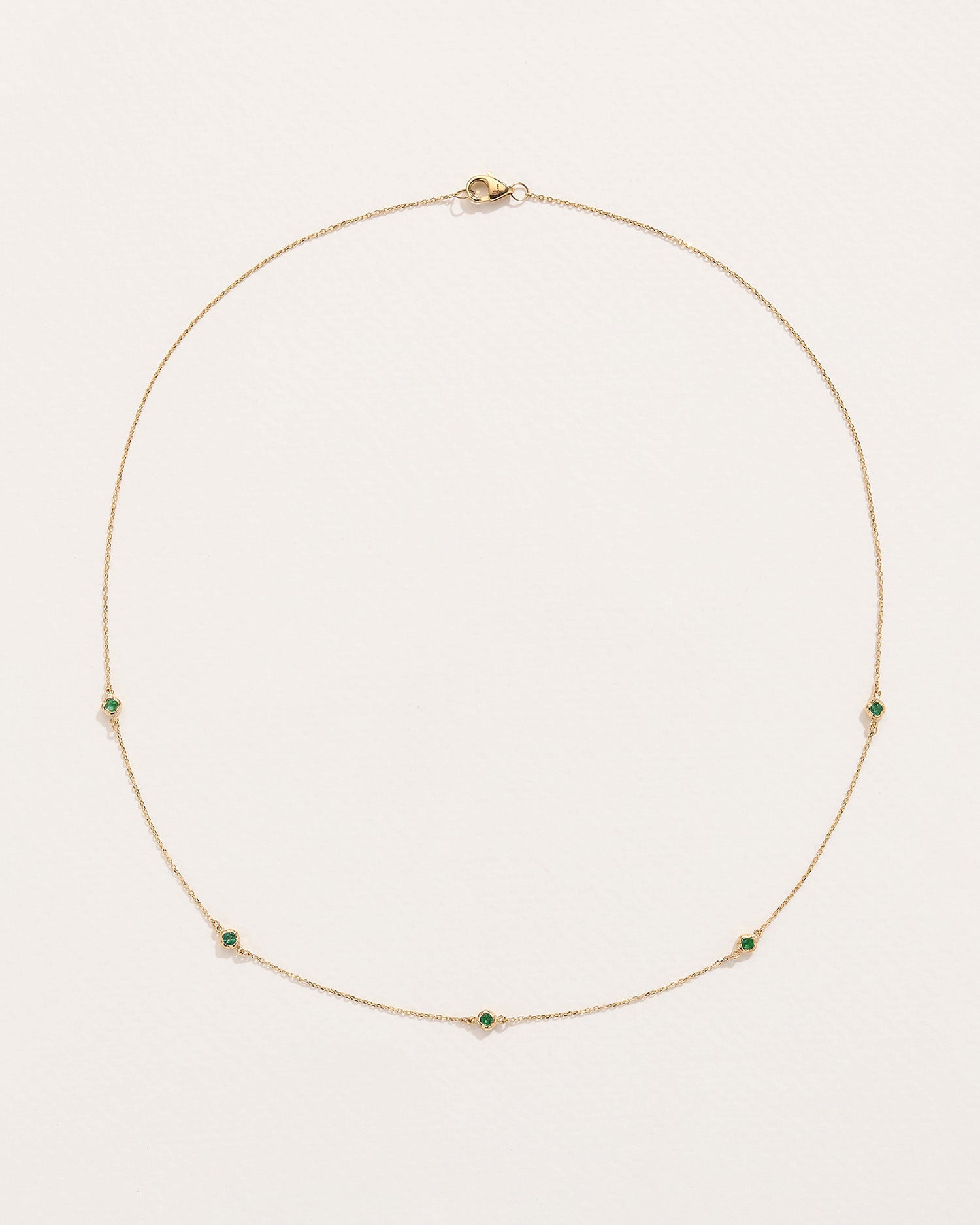 Emerald Station Necklace